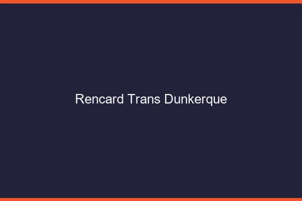 Rencard trans Dunkerque