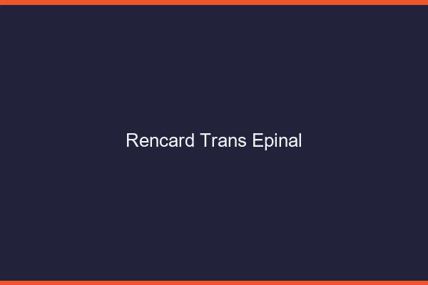 Rencard trans épinal