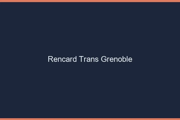 Rencard trans Grenoble