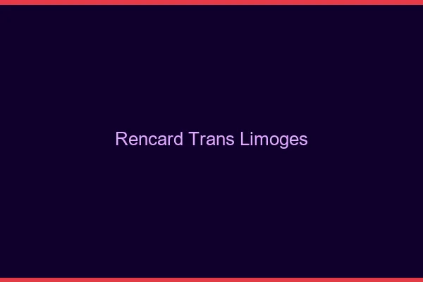 Rencard trans Limoges