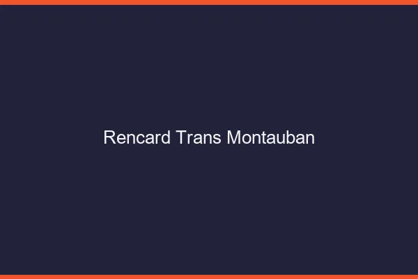 Rencard trans montauban