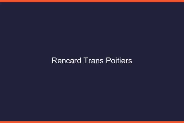 Rencard trans Poitiers