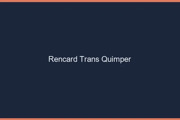 Rencard trans quimper