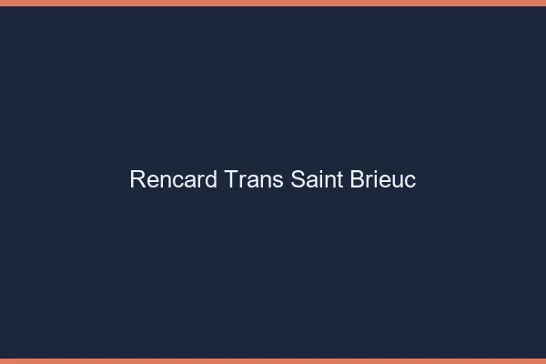Rencard trans saint-brieuc
