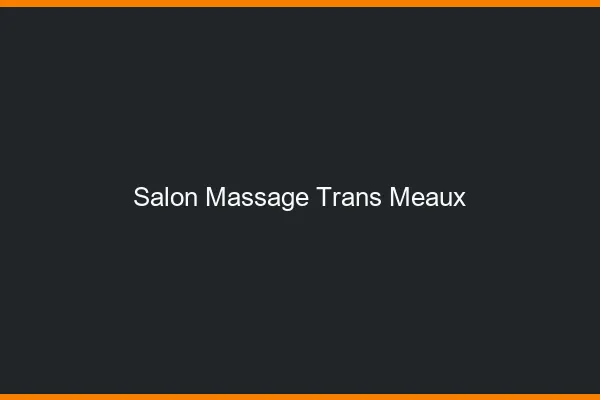Salon massage trans meaux