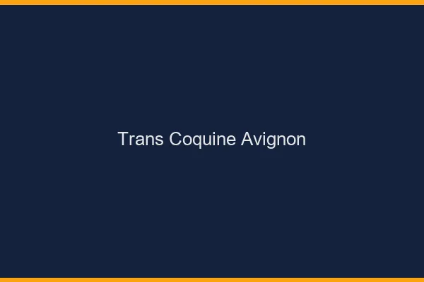 Trans coquine Avignon