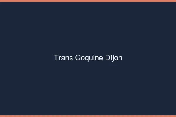 Trans coquine Dijon