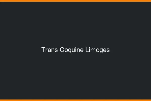 Trans coquine Limoges