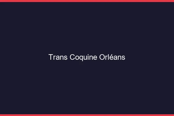 Trans coquine Orléans