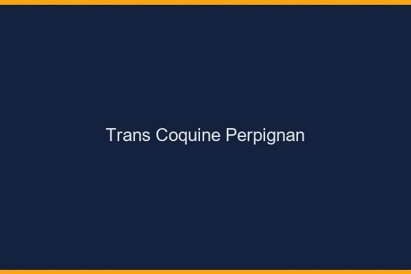 Trans coquine Perpignan