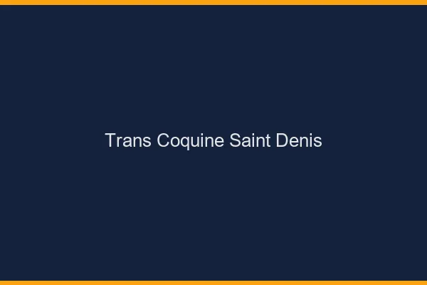 Trans coquine saint-denis