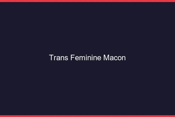 Trans féminine mâcon