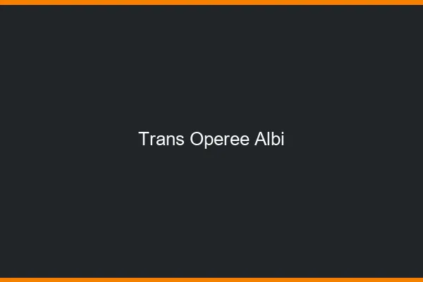 Trans opérée albi