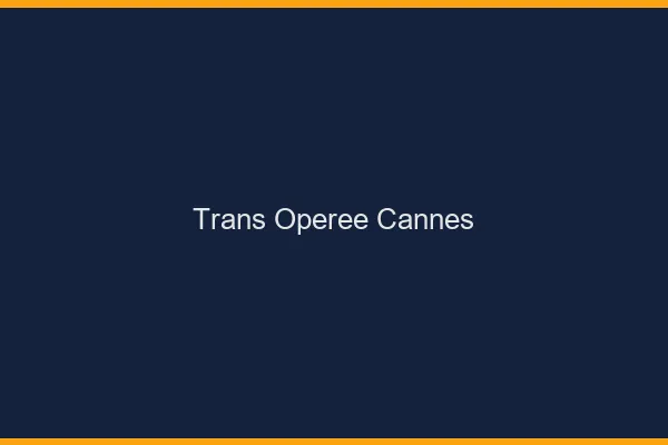 Trans opérée cannes