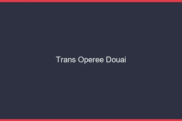 Trans opérée douai