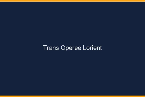 Trans opérée lorient