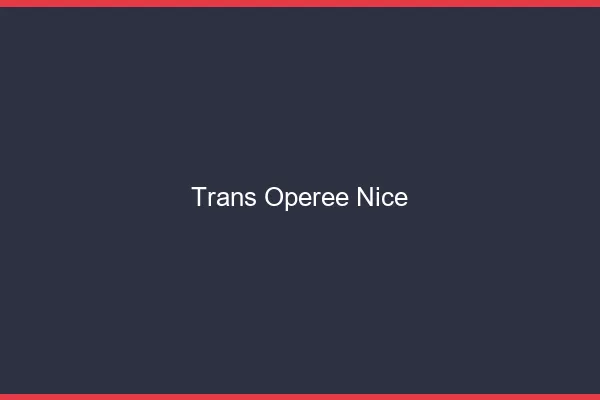 Trans opérée Nice