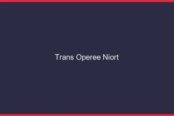 Trans opérée niort