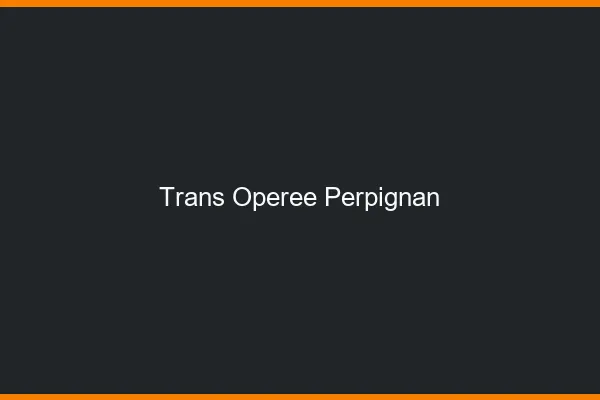 Trans opérée Perpignan
