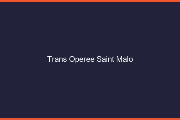 Trans opérée saint-malo