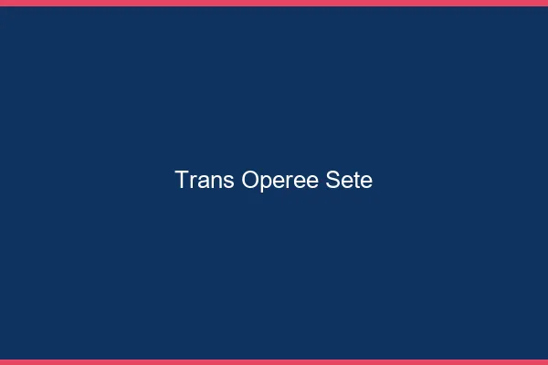 Trans opérée sète