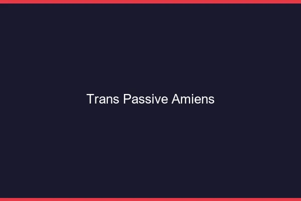 Trans passive Amiens