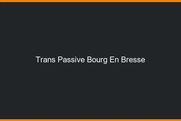 Trans passive bourg-en-bresse