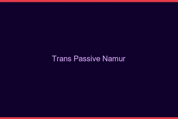 Trans passive namur