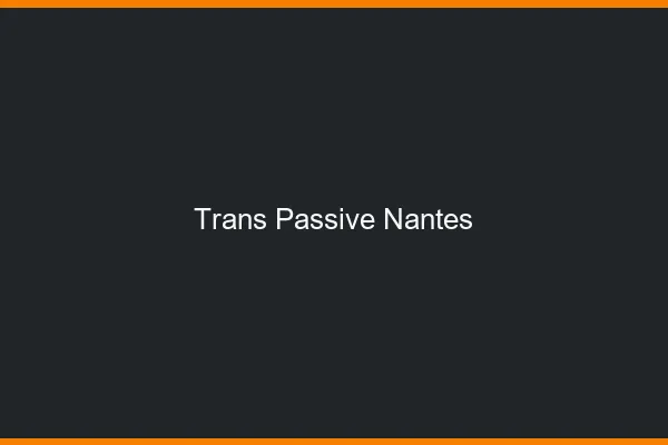 Trans passive Nantes