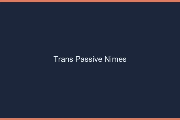Trans passive Nîmes