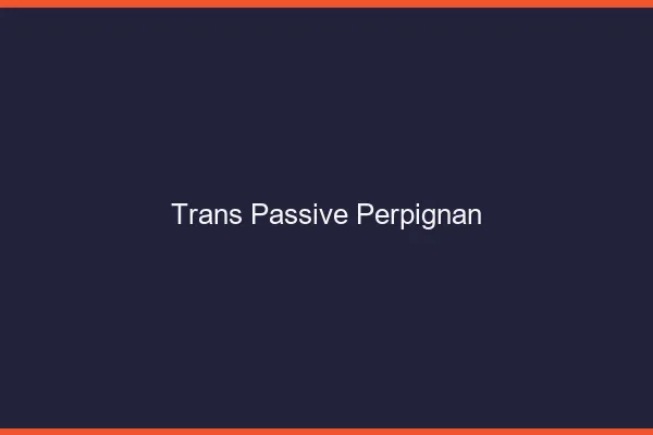 Trans passive Perpignan