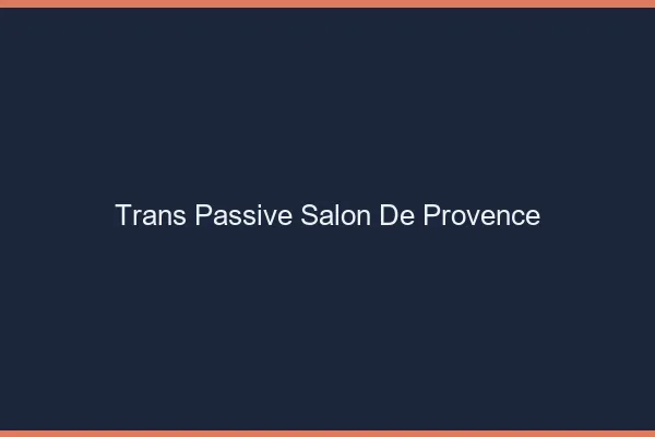 Trans passive salon-de-provence