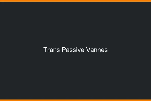 Trans passive vannes