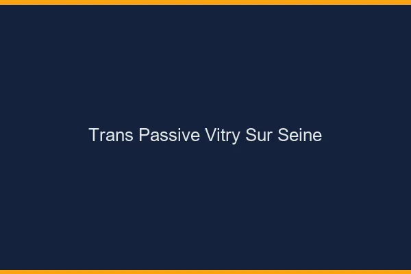 Trans passive vitry-sur-seine