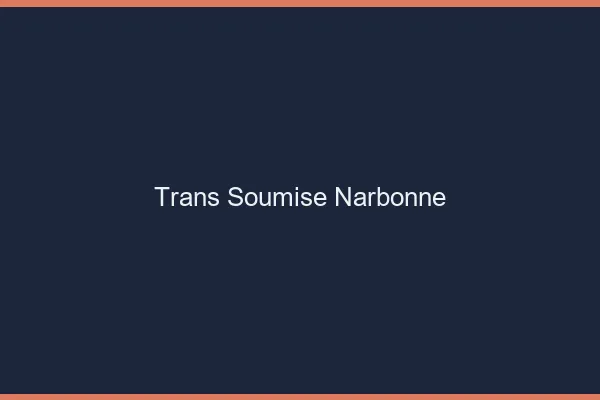 Trans soumise narbonne